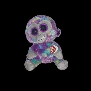 Ty Beanie Boos Multicolored Monkey Zuri Plush 6 Inch New with Tags